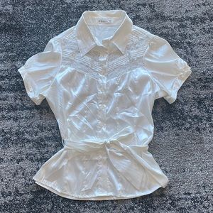 Forever 21 Lace Button up Top